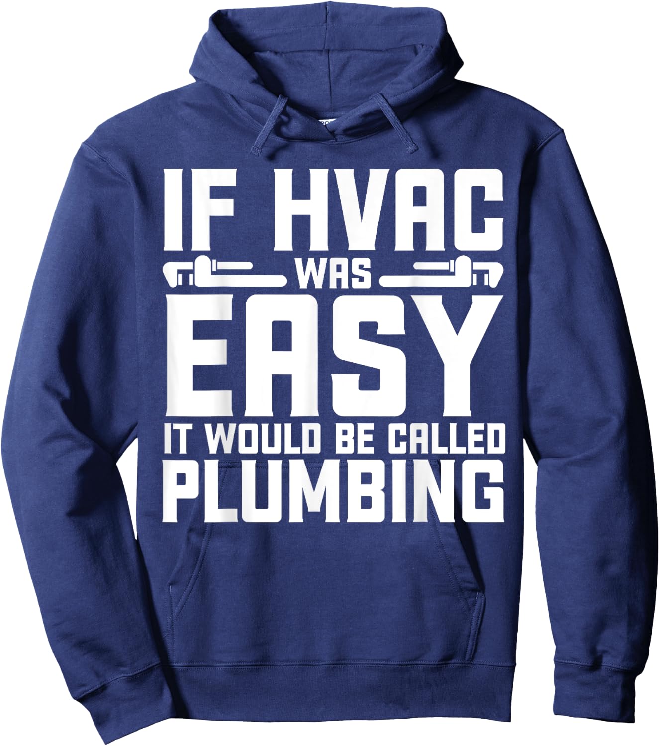 Funny HVAC Gift Cool HVAC Easy Technician Gag Hoodie - Hoodie | Navy