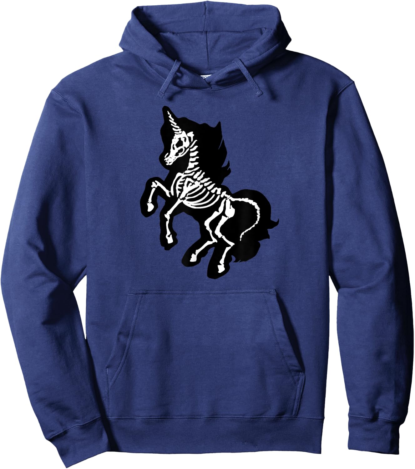 Gothic Unicorn Skeleton Kawaii Alternative Goth Hoodie - Hoodie | Navy