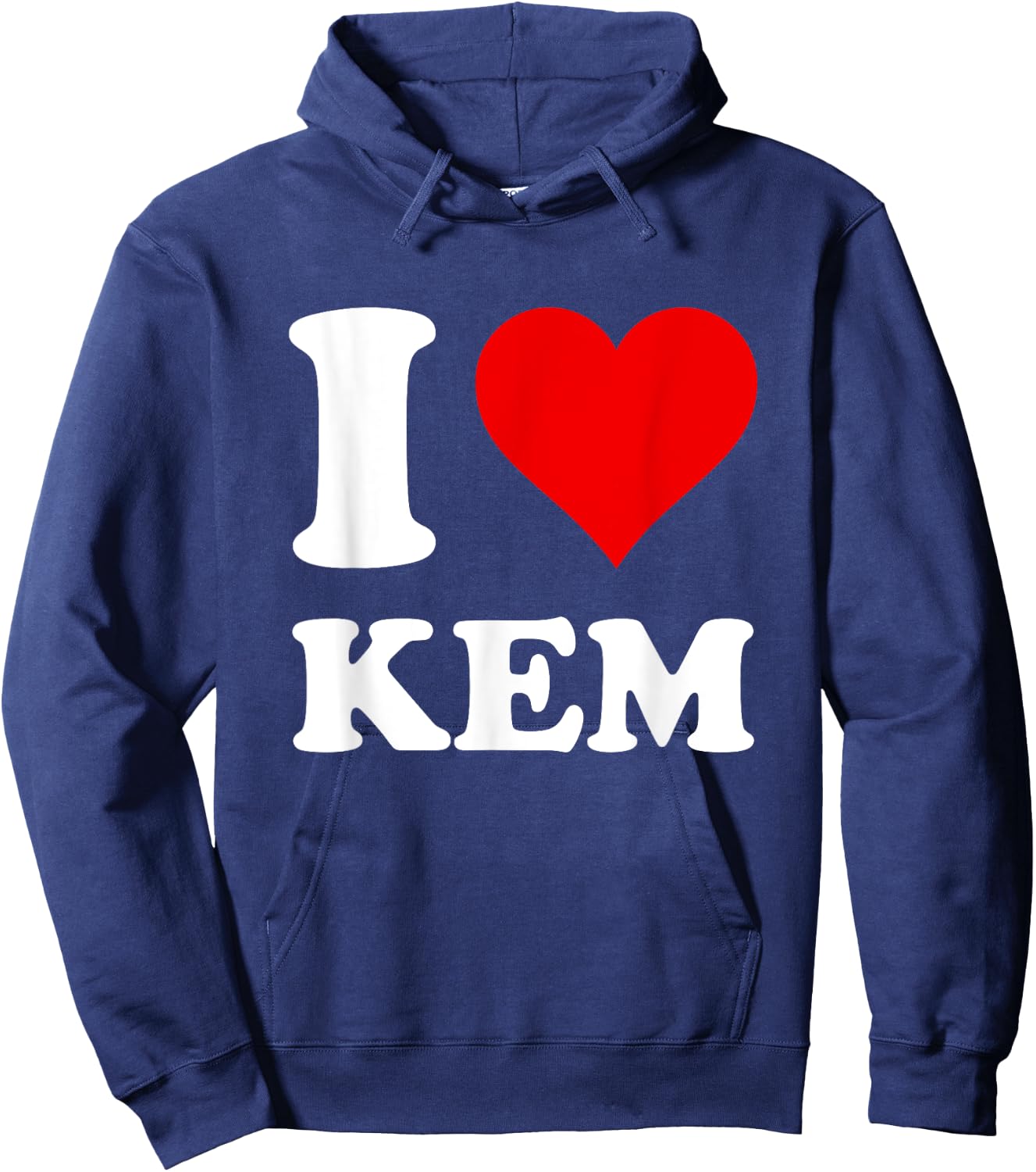 Red Heart I Love Kem Hoodie - Hoodie | Navy