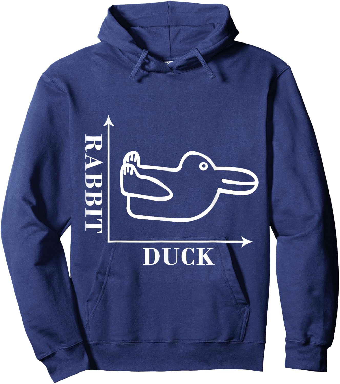 Philosophy Wittgenstein Rabbit Duck Illusion Hoodie - Hoodie | Navy