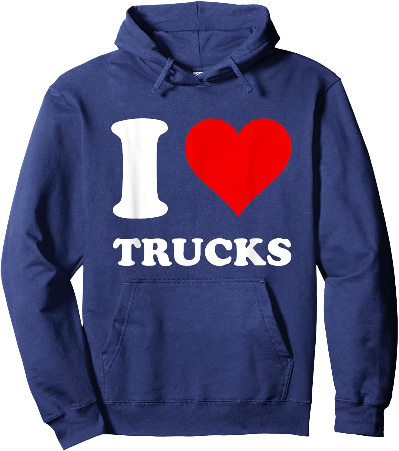 I Love Trucks Hoodie - Hoodie | Navy