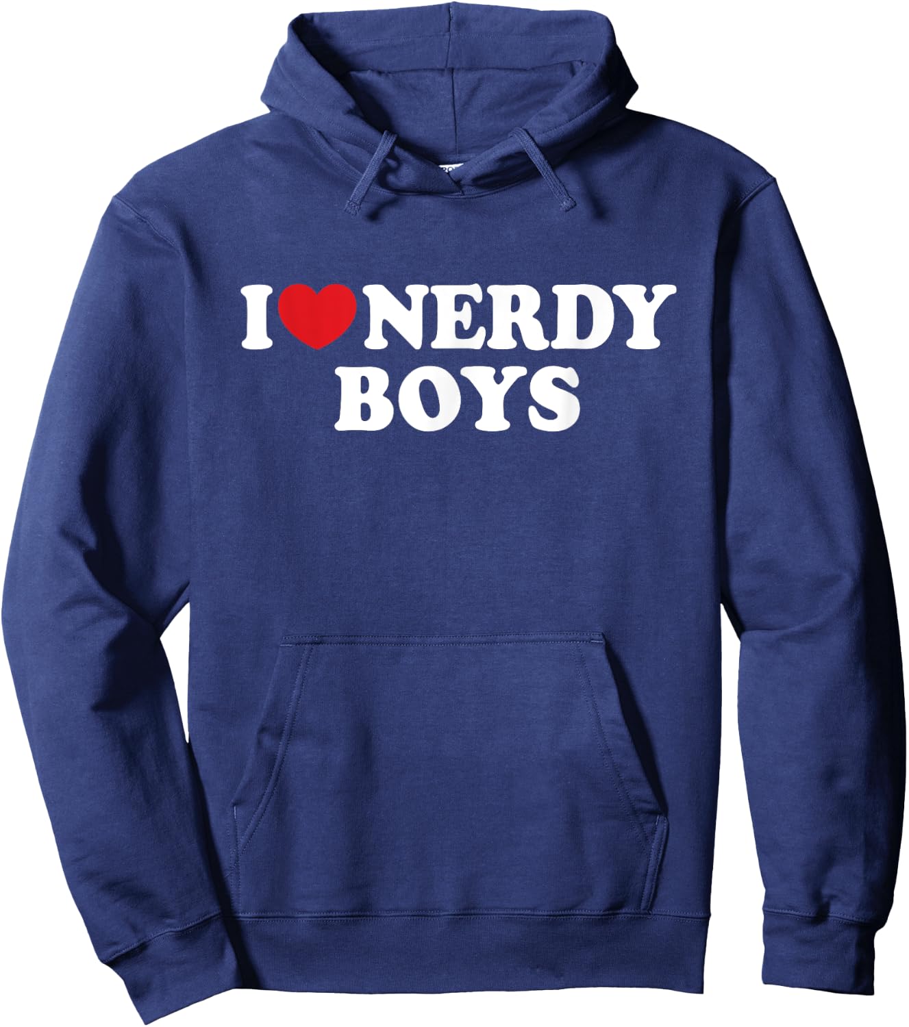 I Love Nerdy Boys I Heart Nerdy Boys Hoodie - Hoodie | Navy