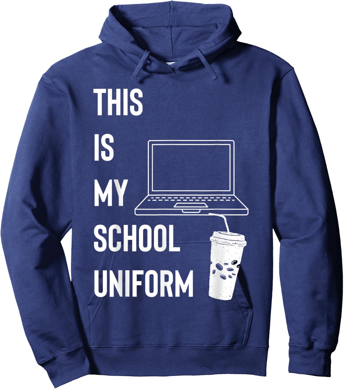 This Is My School Uniform | Remote Learning Hoodie - Hoodie | Navy