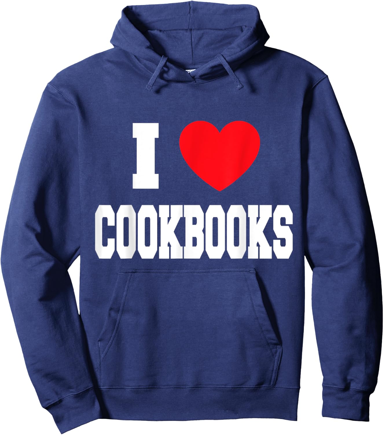 I Love Cookbooks Hoodie - Hoodie | Navy