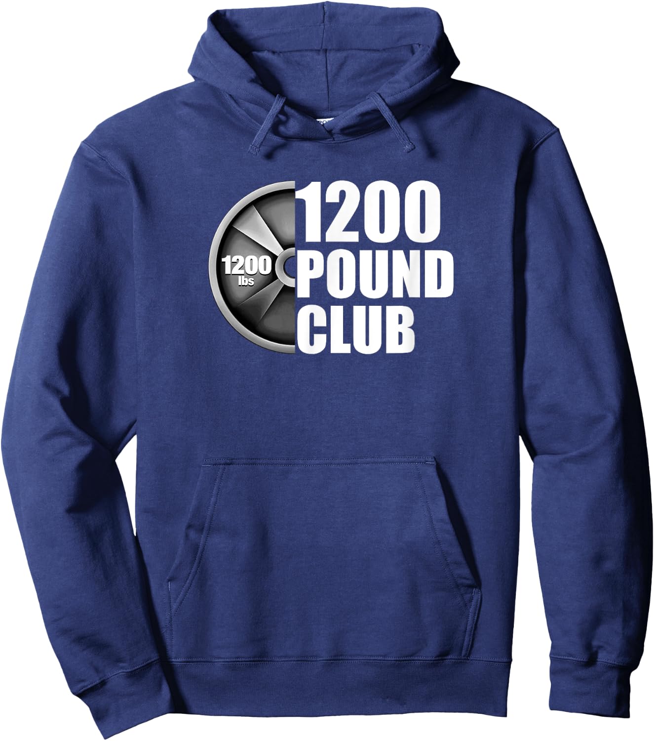 1200 Pound Club Powerlifting Hoodie - Hoodie | Navy