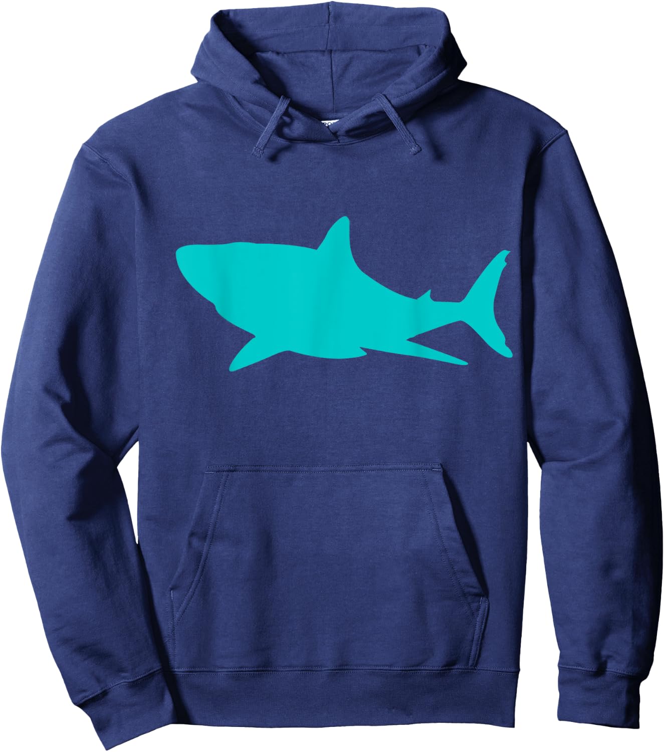 Teal Shark Lover Marine Graphic Hoodie - Hoodie | Navy