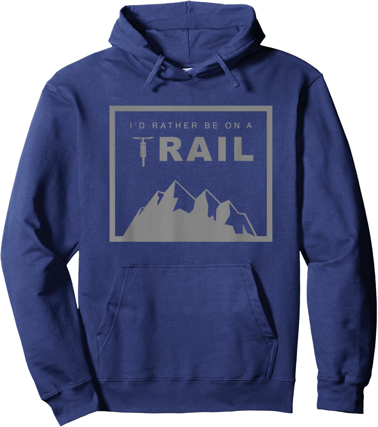 I'd Rather Be On A Trail MTB Mountain Bike Hoodie - Hoodie | Navy