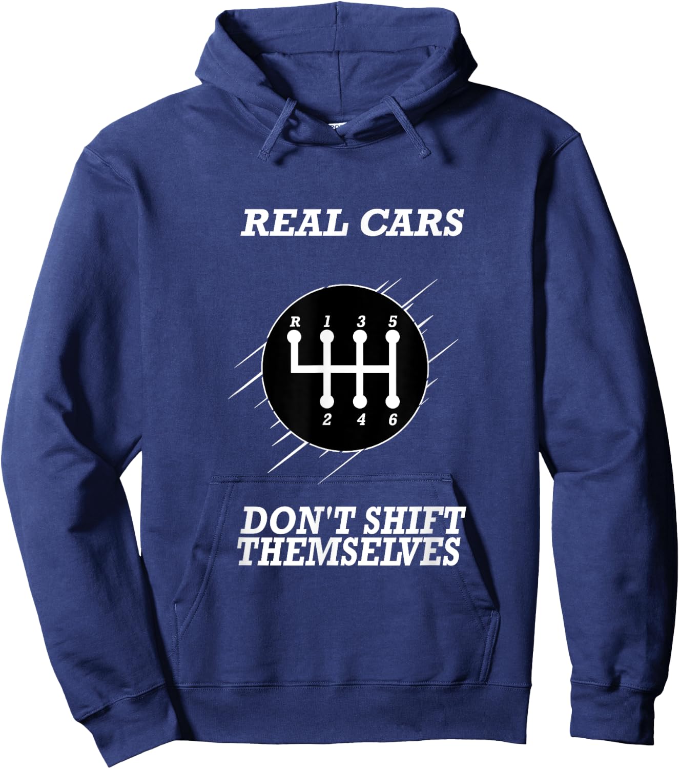 6 Speed Manual Transmission Shift Pattern Hoodie - Hoodie | Navy