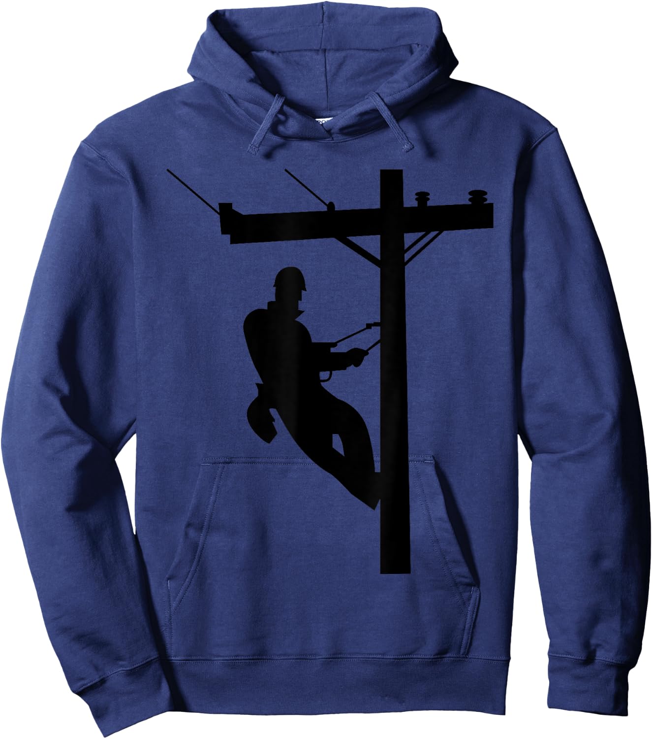Lineman | Electric Cable Lineman Gift Hoodie - Hoodie | Navy