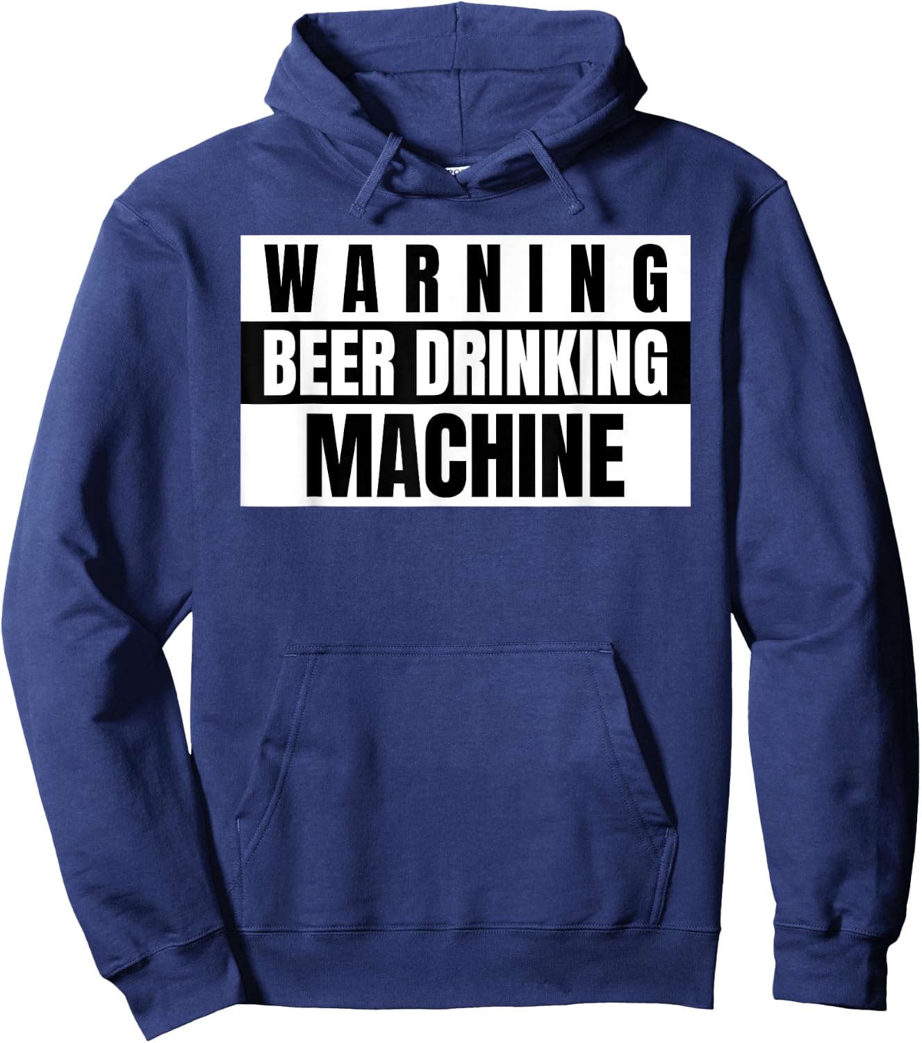 Funny Beer Warning Beer Drinking Machine Hoodie - Hoodie | Navy