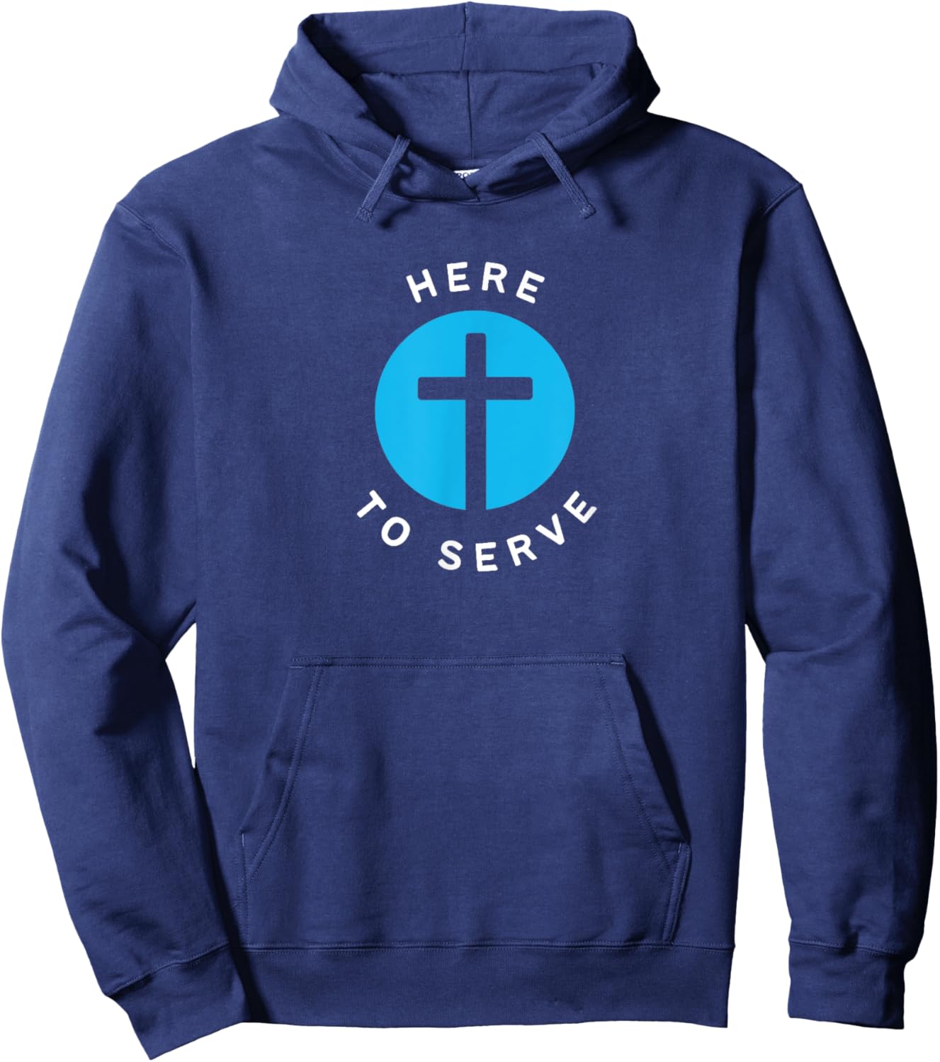 Here to Serve Church Volunteer Group Bulk Hoodie - Hoodie | Navy