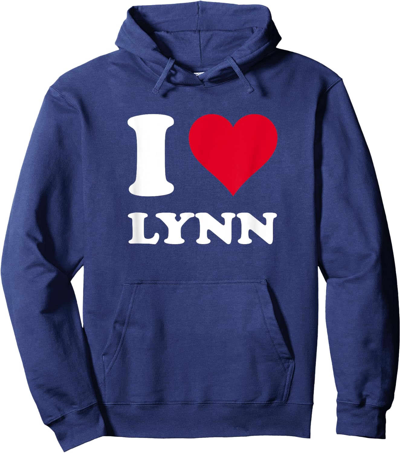 Red Heart I Love Lynn Hoodie - Hoodie | Navy