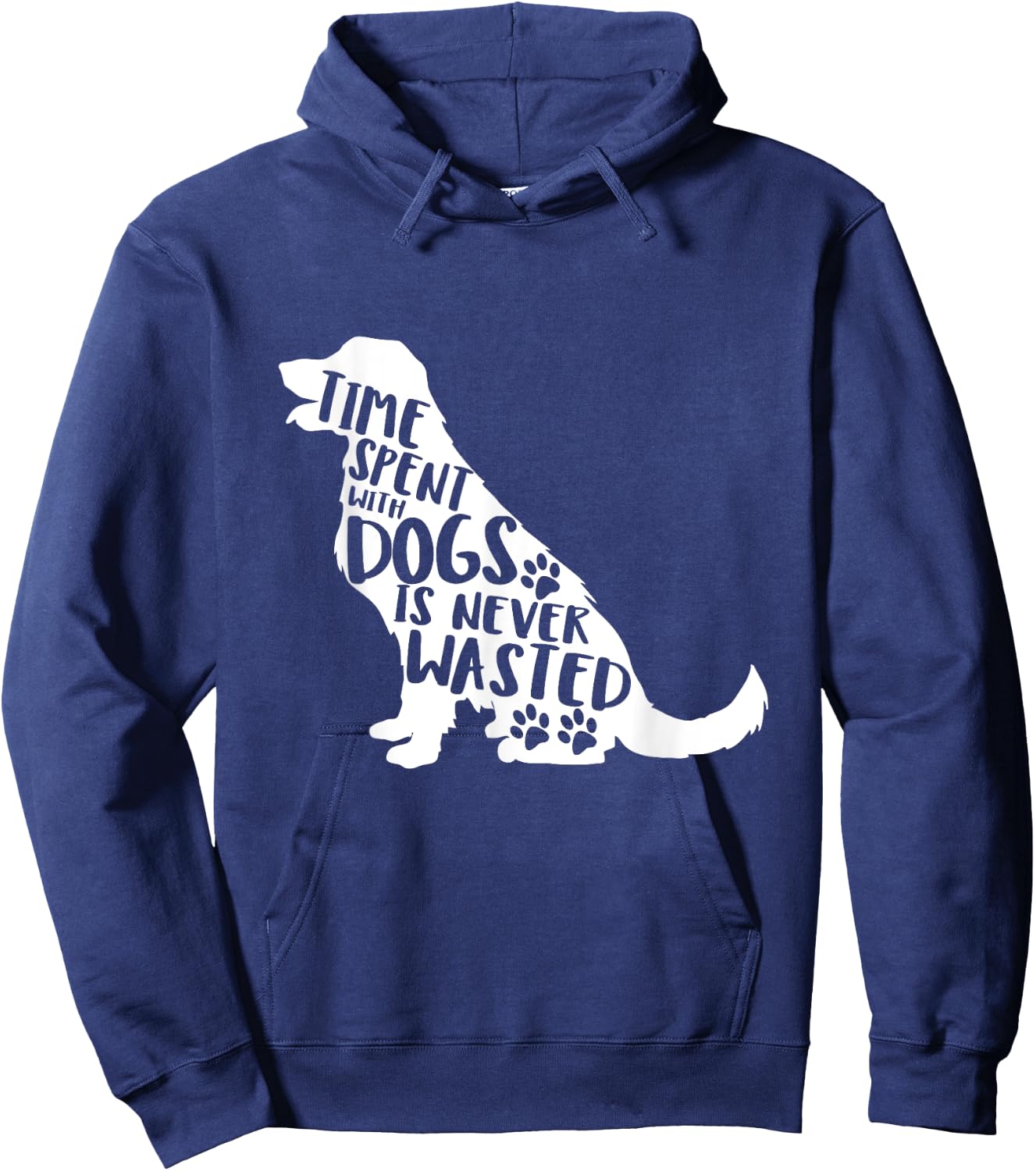 Time Spent With Dogs Is Never Wasted Hoodie - Hoodie | Navy