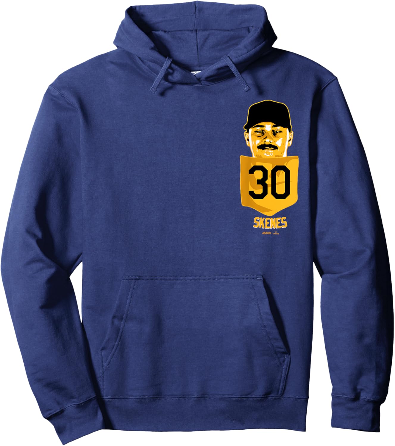Paul Skenes Pittsburgh Baseball Pocket MLBPA Hoodie - Hoodie | Navy