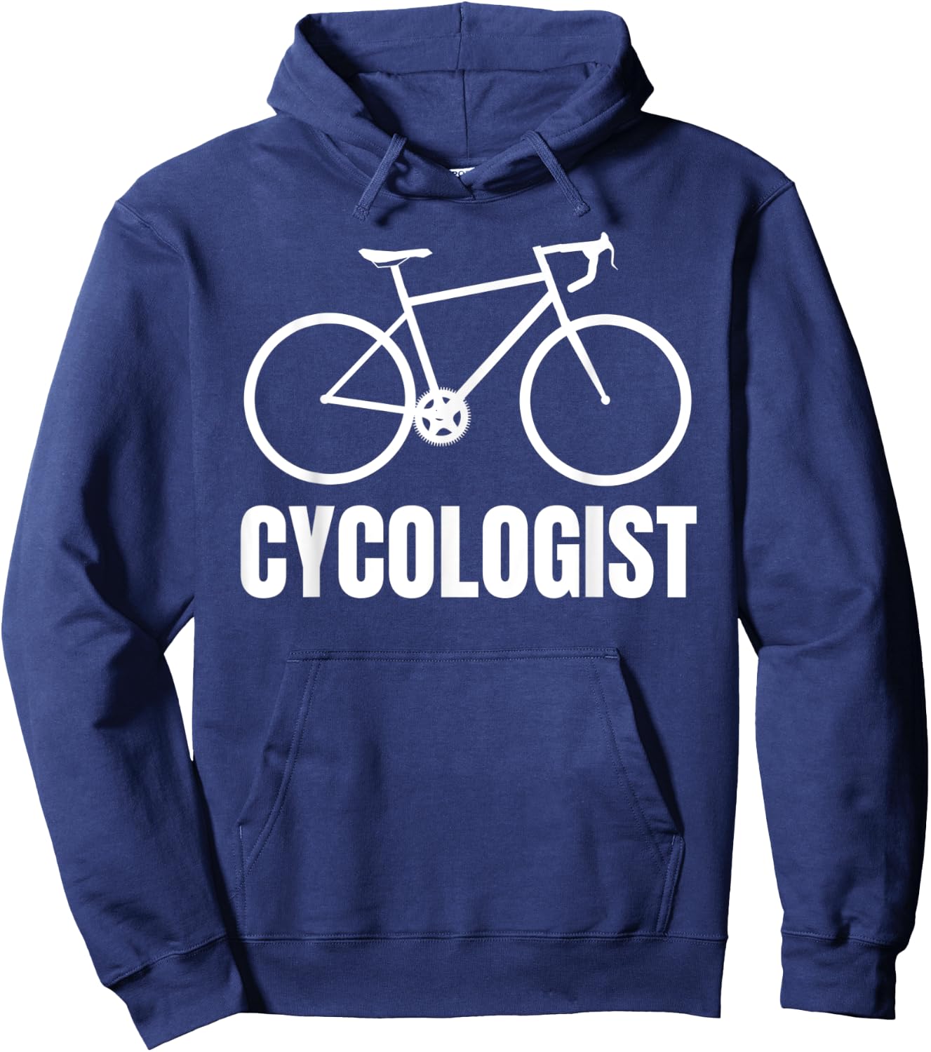 Cycologist Funny Bicycle Bike Gift Short Sleeve Hoodie - Hoodie | Navy