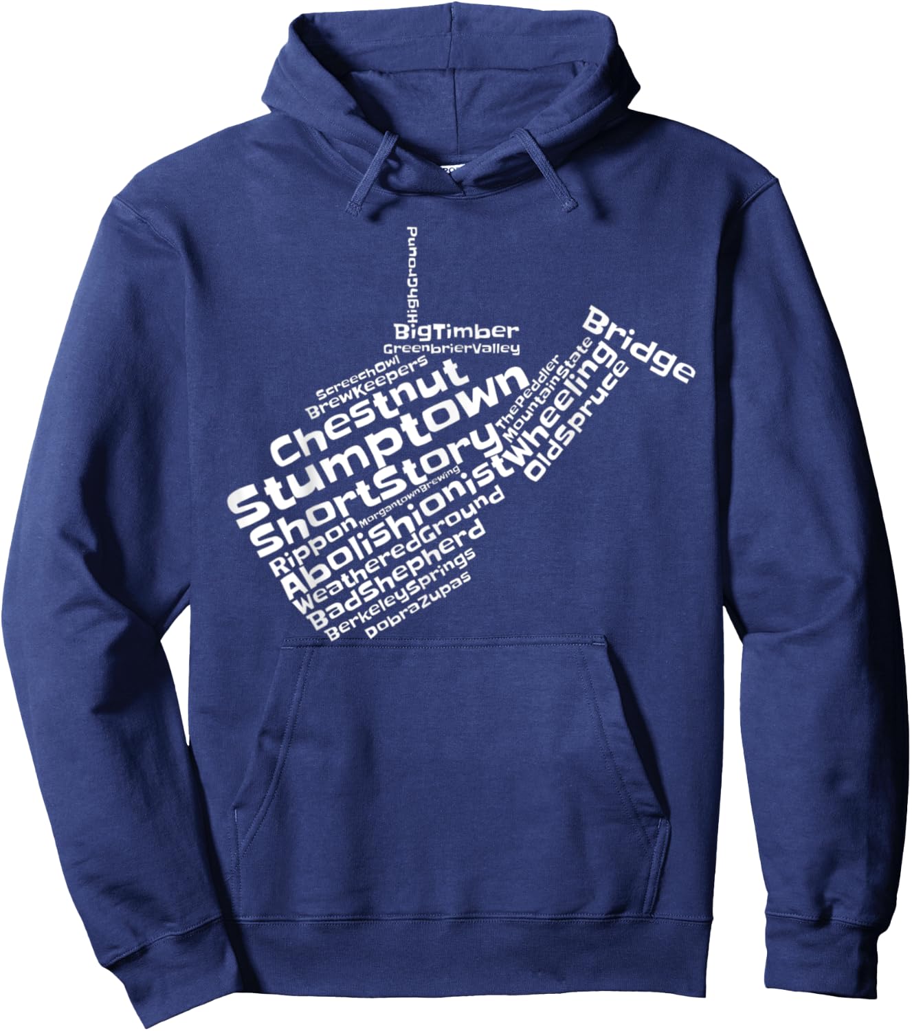 Drink Local West Virginia Breweries Hoodie - Hoodie | Navy