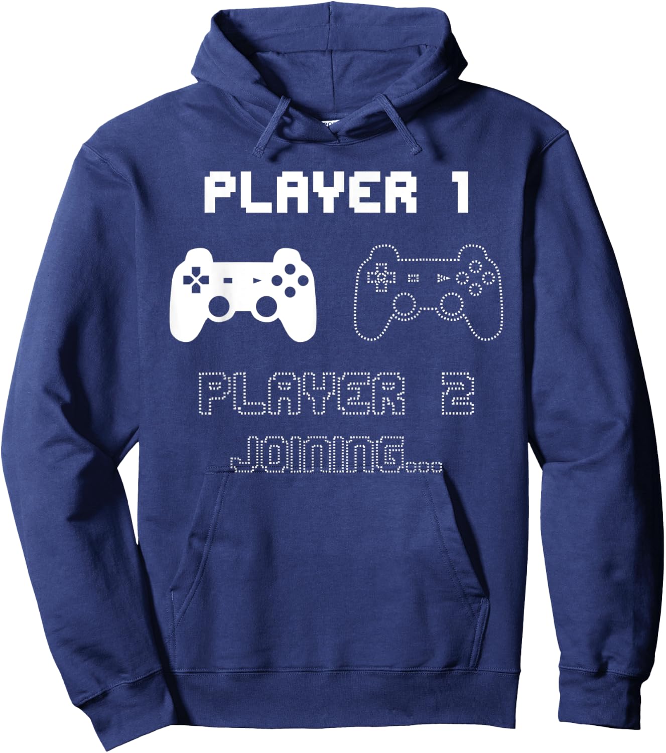 Player 2 Joining Siblings Baby Announcement Hoodie - Hoodie | Navy