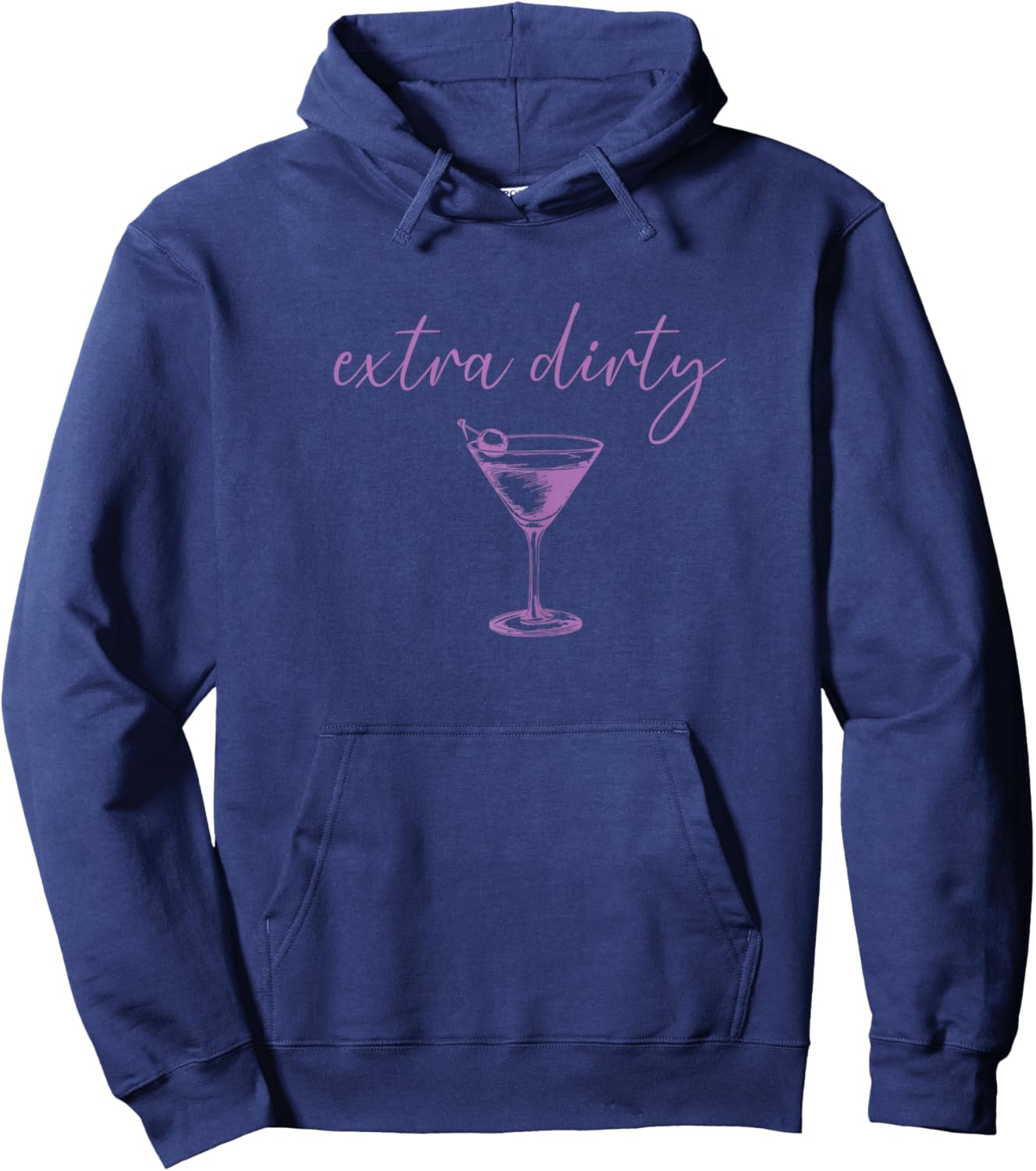 Extra Dirty Martini Preppy Graphic Hoodie - Hoodie | Navy