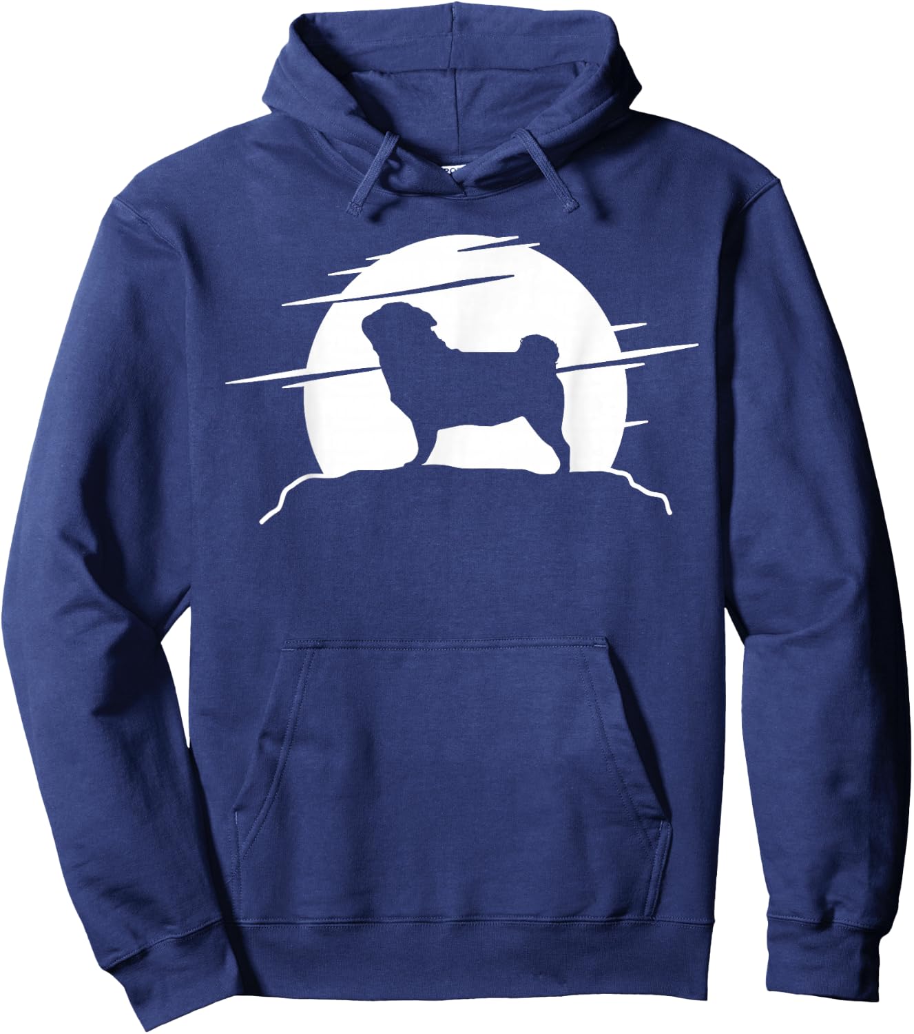 Pug Puggie-Dog Hoodie - Hoodie | Navy