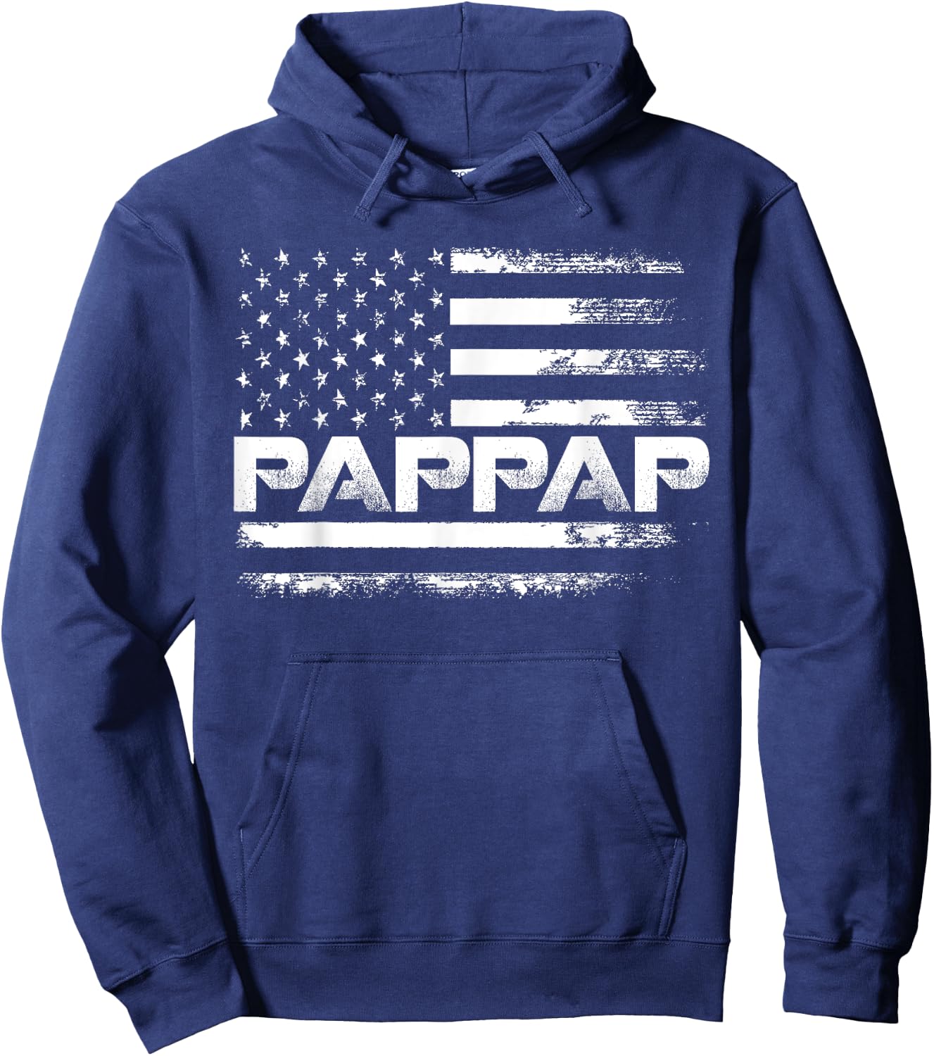 Pappap Gift America Flag Father's day Hoodie - Hoodie | Navy