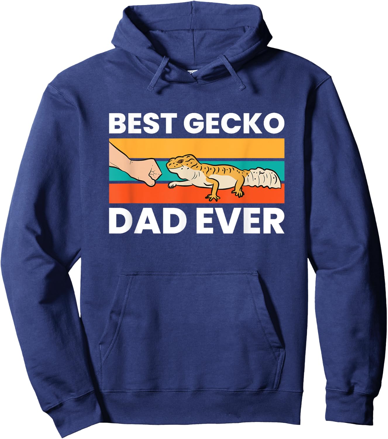 Best Gecko Dad Ever Lizard Leopard Gecko Hoodie - Hoodie | Navy