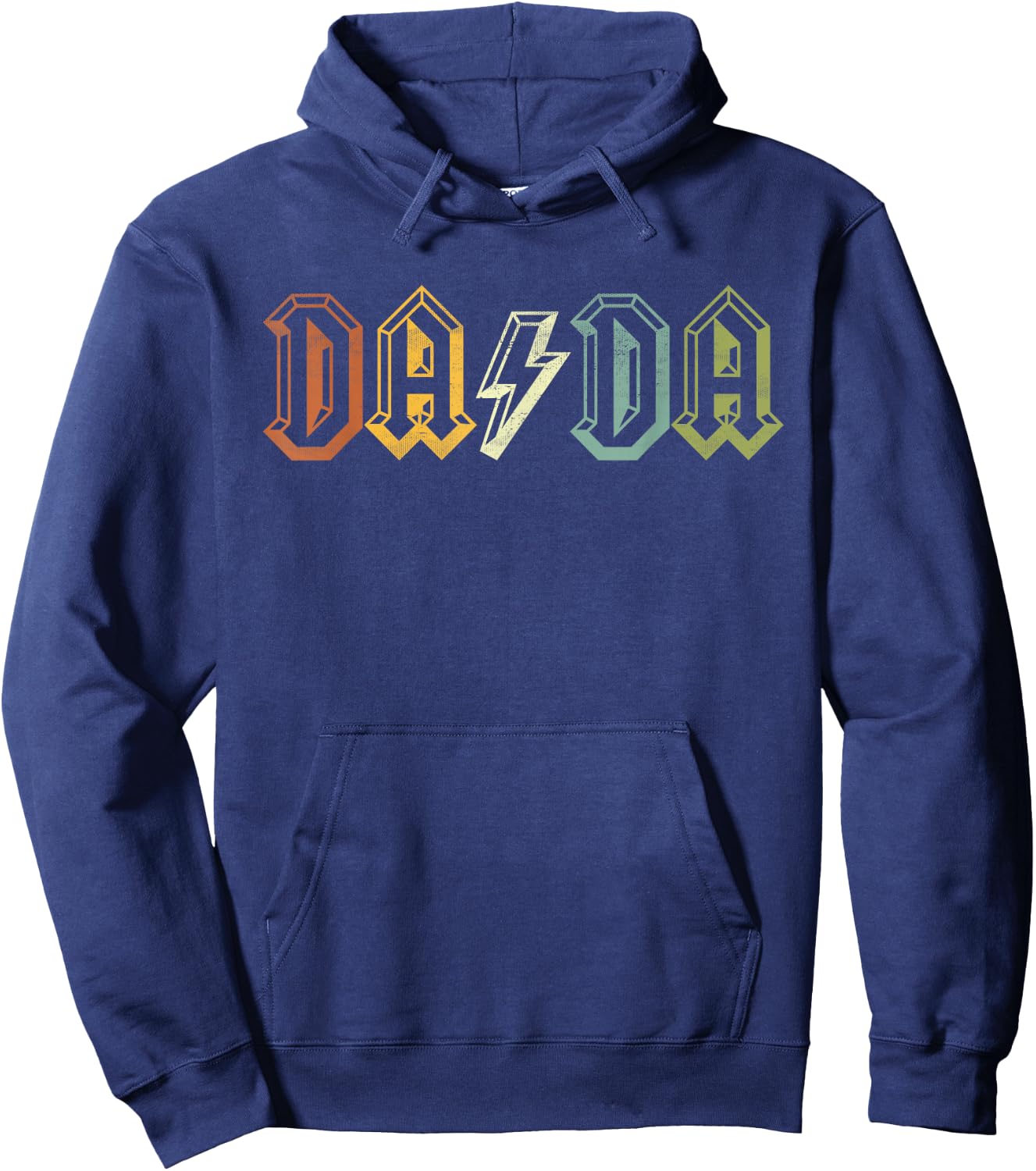 Rock Dada Retro Father's Day For New Dad - Dada Hoodie - Hoodie | Navy