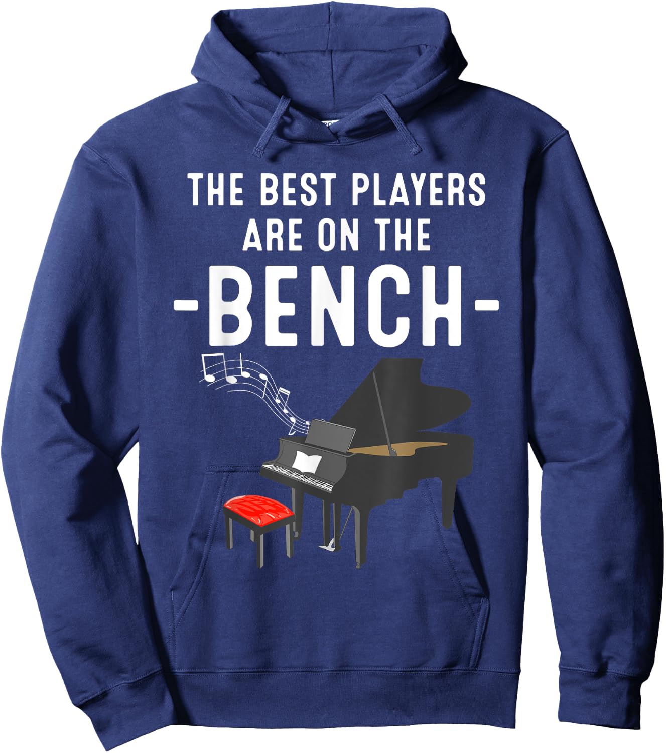 Funny Piano Player Gift Cute Bench Pianist Hoodie - Hoodie | Navy
