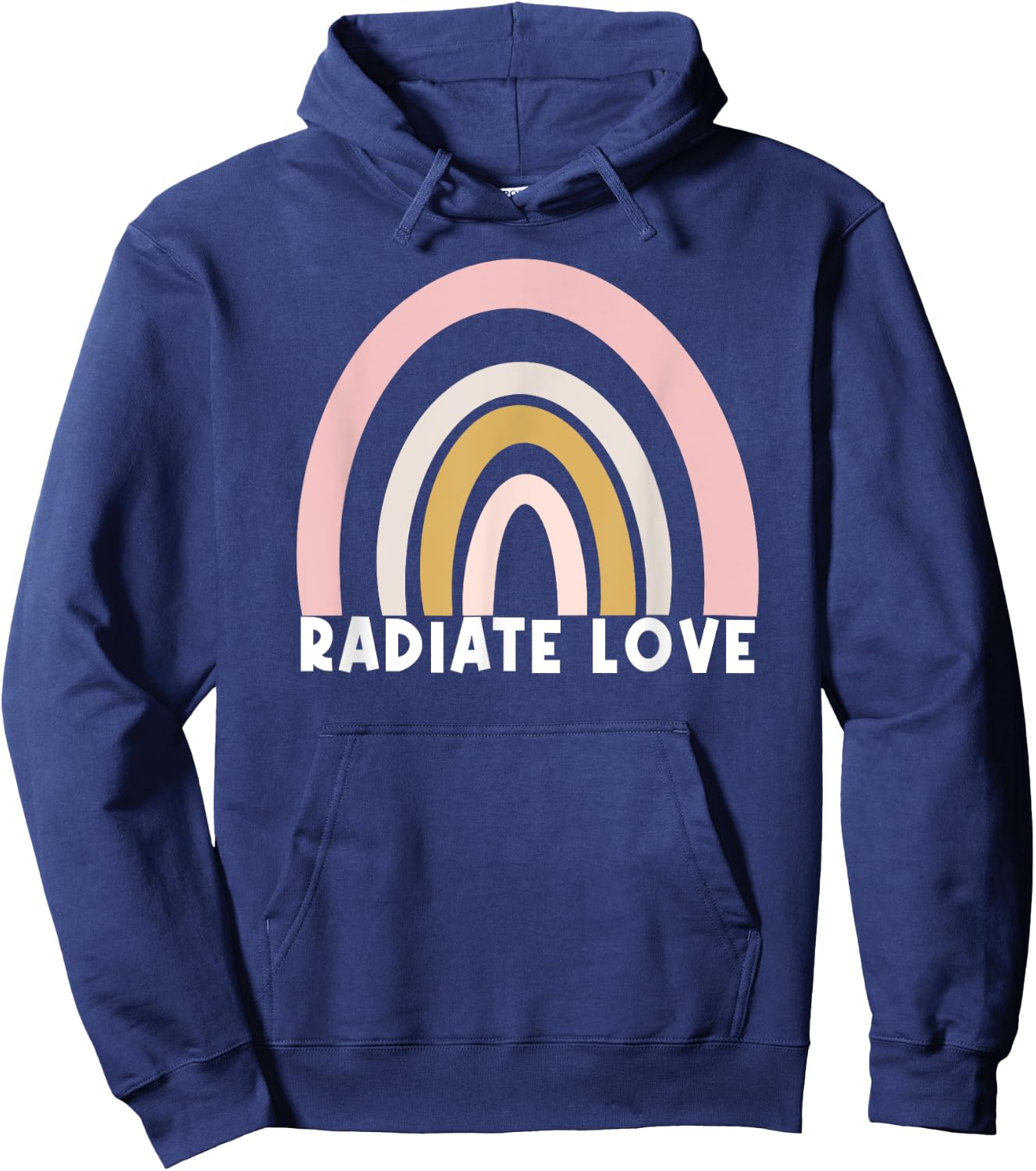 Inspirational Radiate Love Rainbow Hoodie - Hoodie | Navy