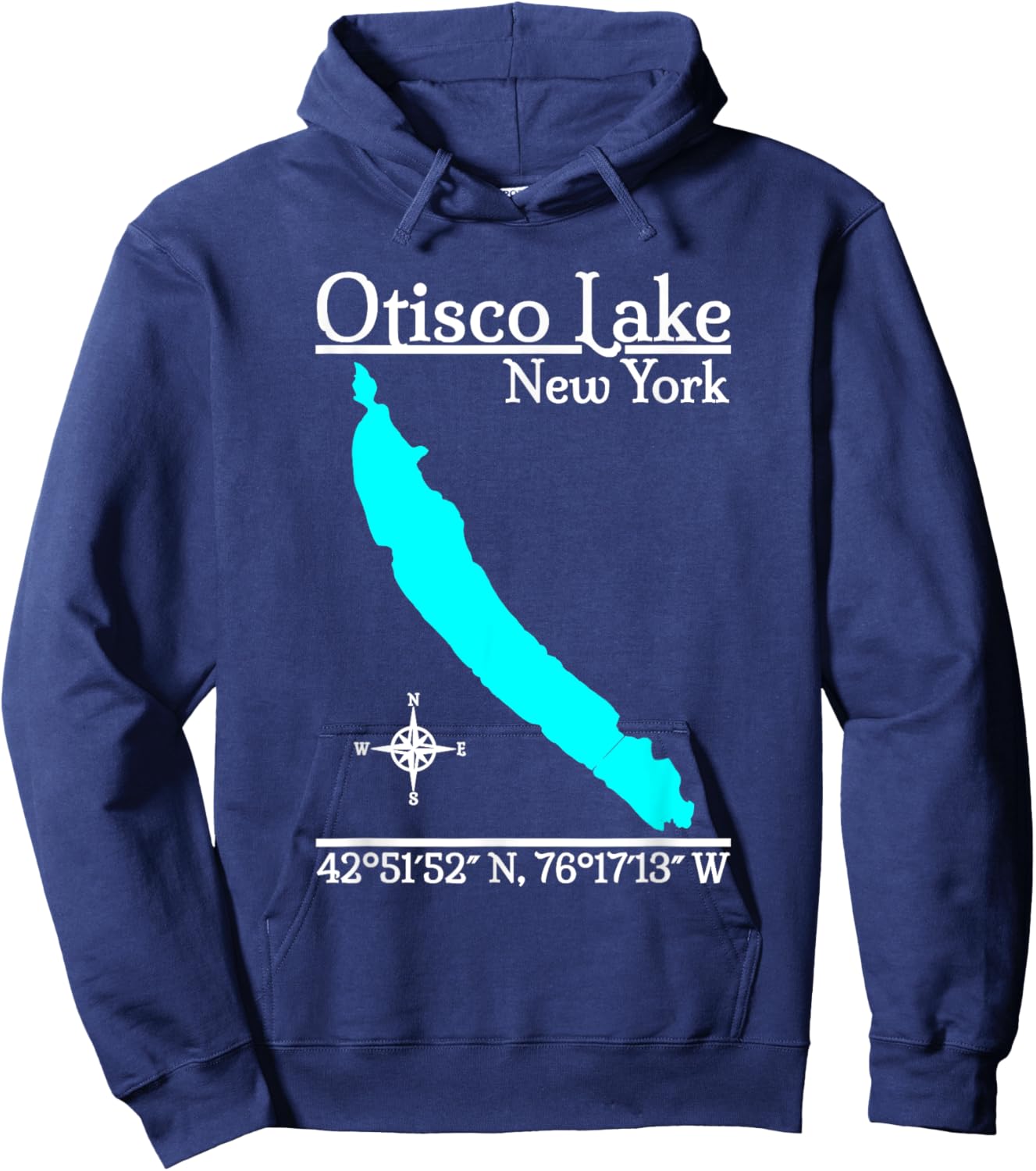Otisco Lake, New York Hoodie - Hoodie | Navy