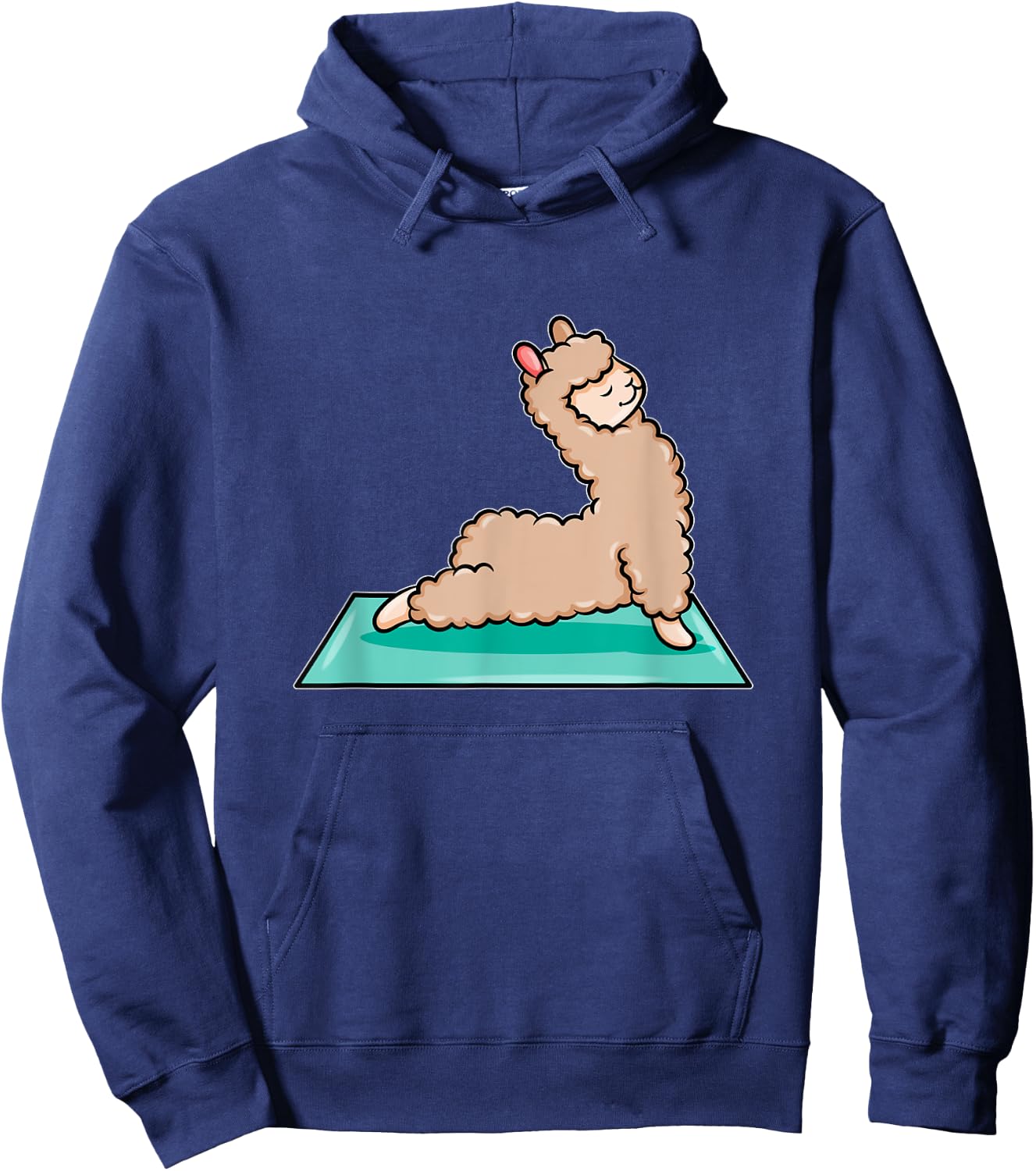 Cute Yoga Llama Alpaca Meditation Costume Sport Hoodie - Hoodie | Navy