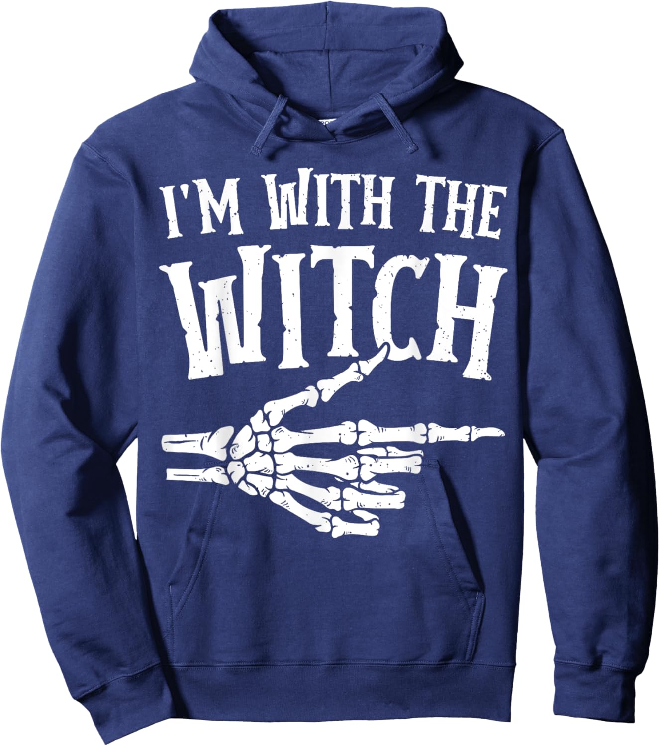 I'm with the Witch Funny Halloween Costume Hoodie - Hoodie | Navy