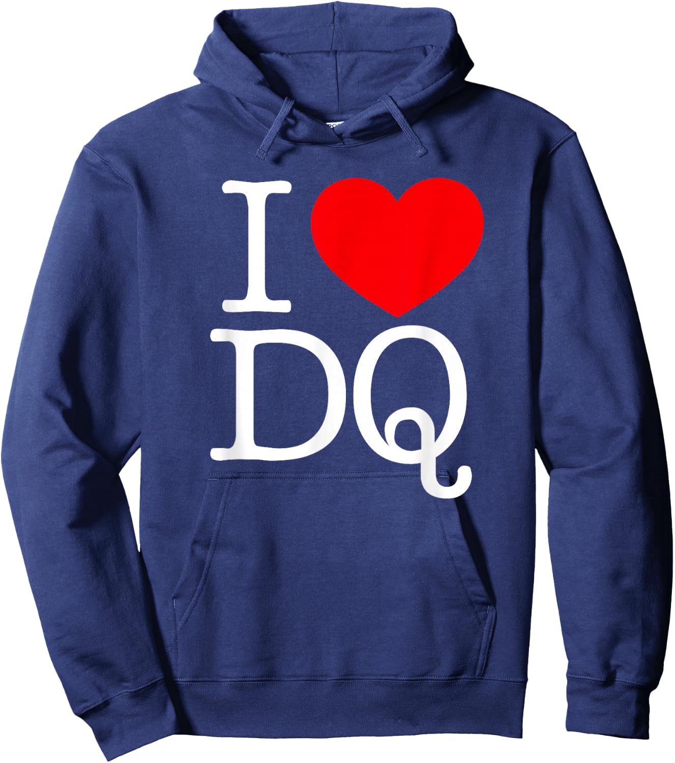 I Love (Heart) DQ Hoodie - Hoodie | Navy