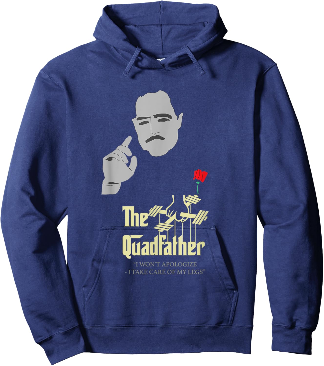 The Quad Father Gym Workout Shirt Hoodie - Hoodie | Navy