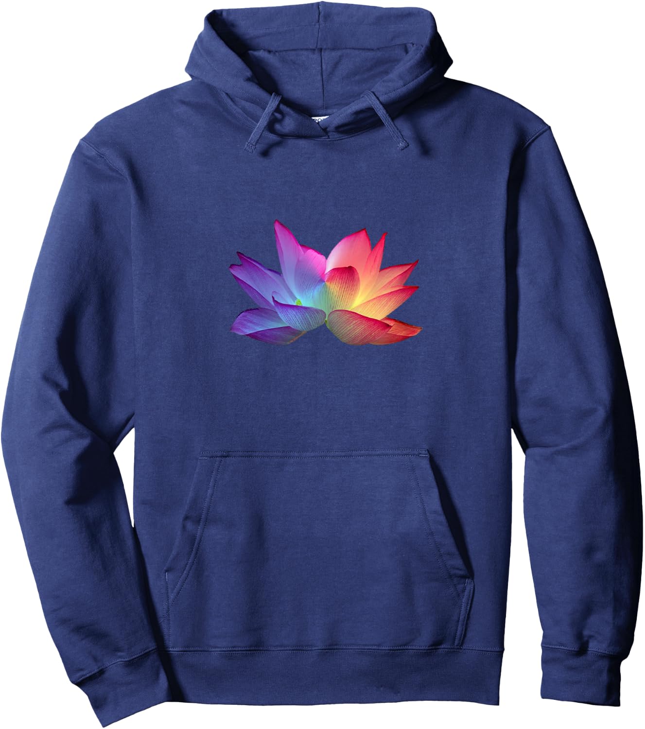Rainbow Lotus Flower Hoodie - Hoodie | Navy