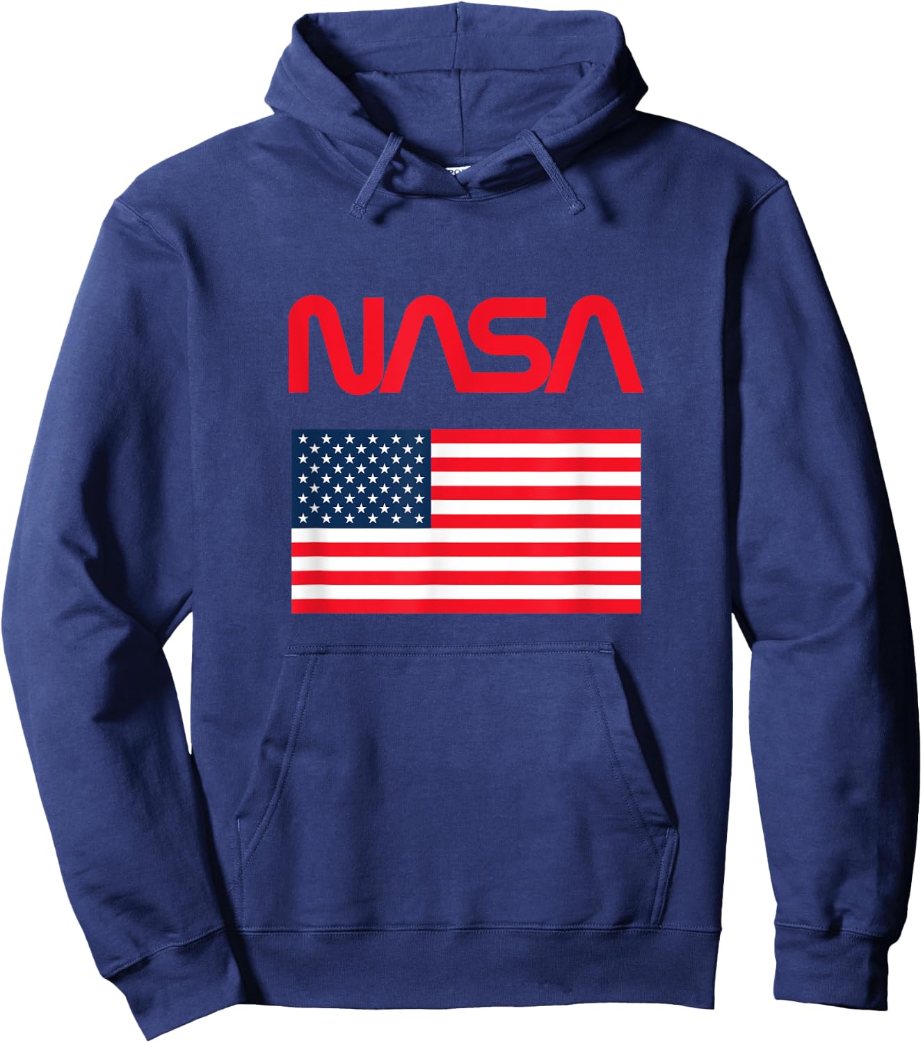 NASA USA Flag Hoodie - Hoodie | Navy
