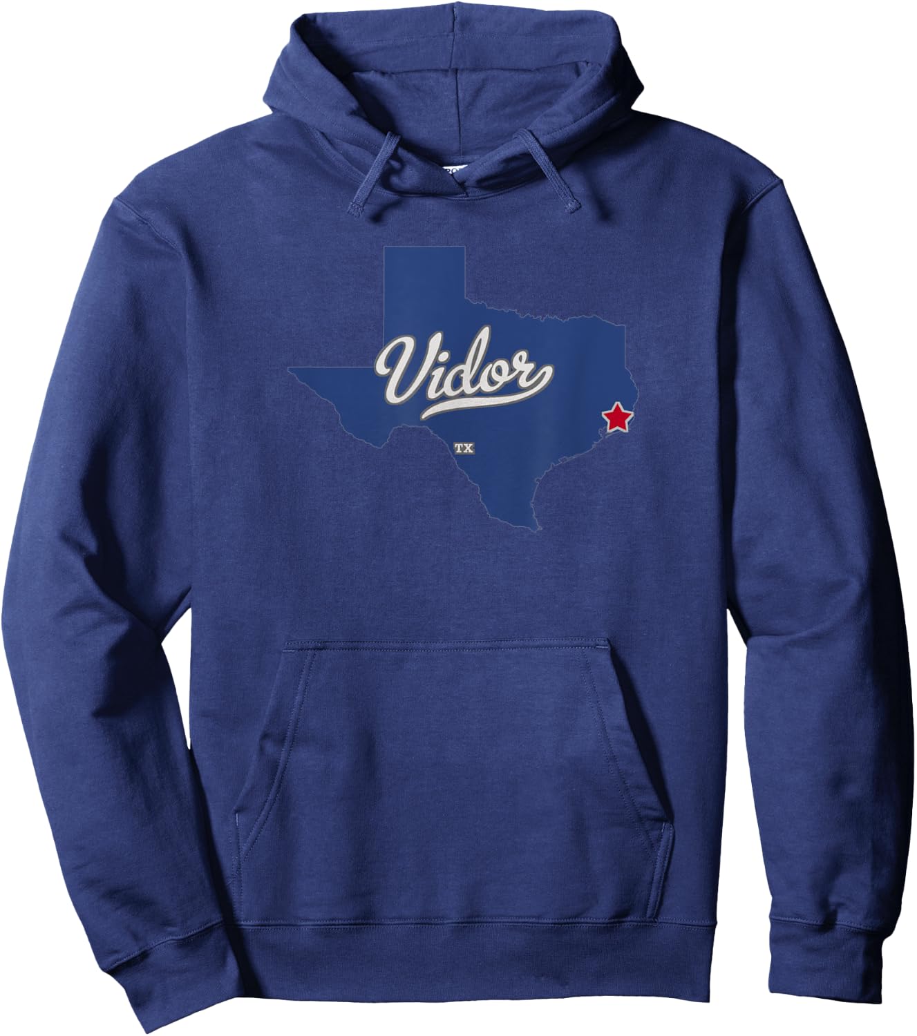 Vidor Texas TX Map Hoodie - Hoodie | Navy