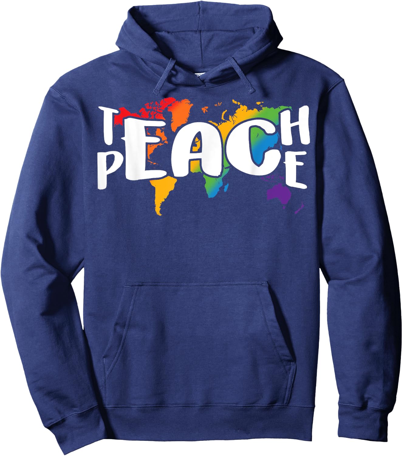 Teach Peace for Teachers and Educators Hoodie - Hoodie | Navy