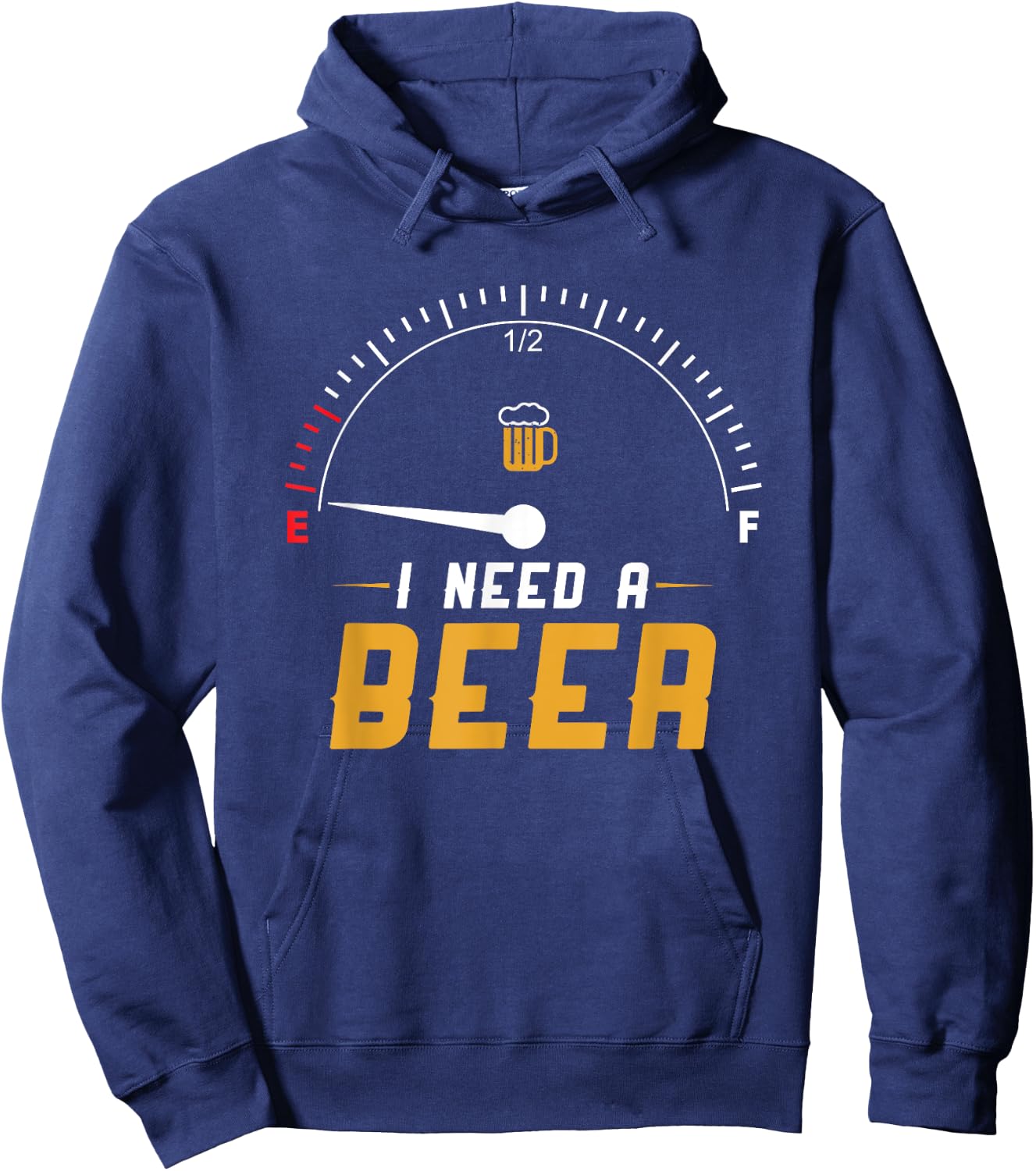 I Need A Beer Beermeter Funny Drinking Brewing Hoodie - Hoodie | Navy