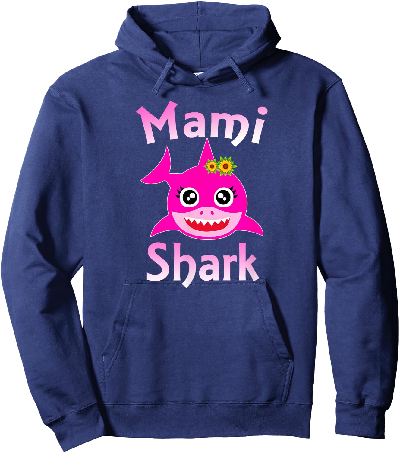Mami Shark Funny Spanish Mom Gift Hoodie - Hoodie | Navy