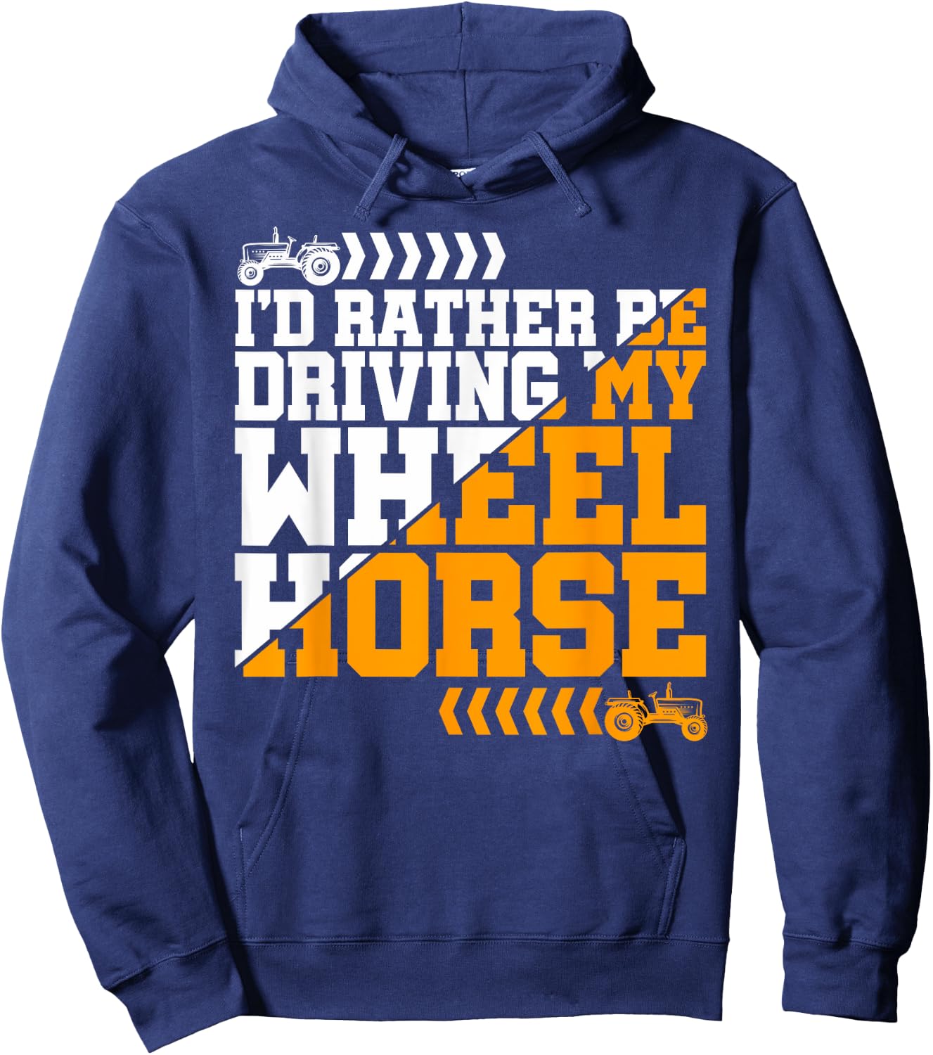 Farmer Wheel Horse Farming Tractor Hoodie - Hoodie | Navy