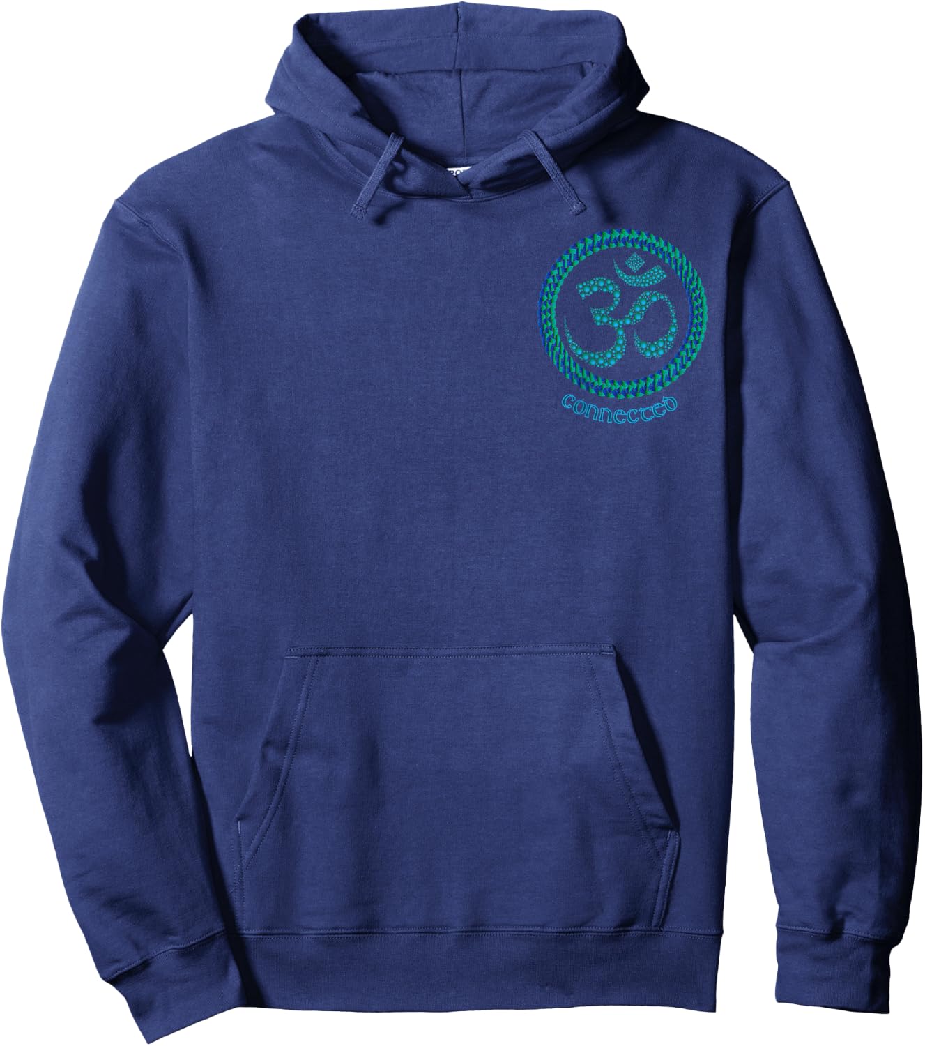 The Ohm, Om or Aum symbol. More artwork on back Hoodie - Hoodie | Navy