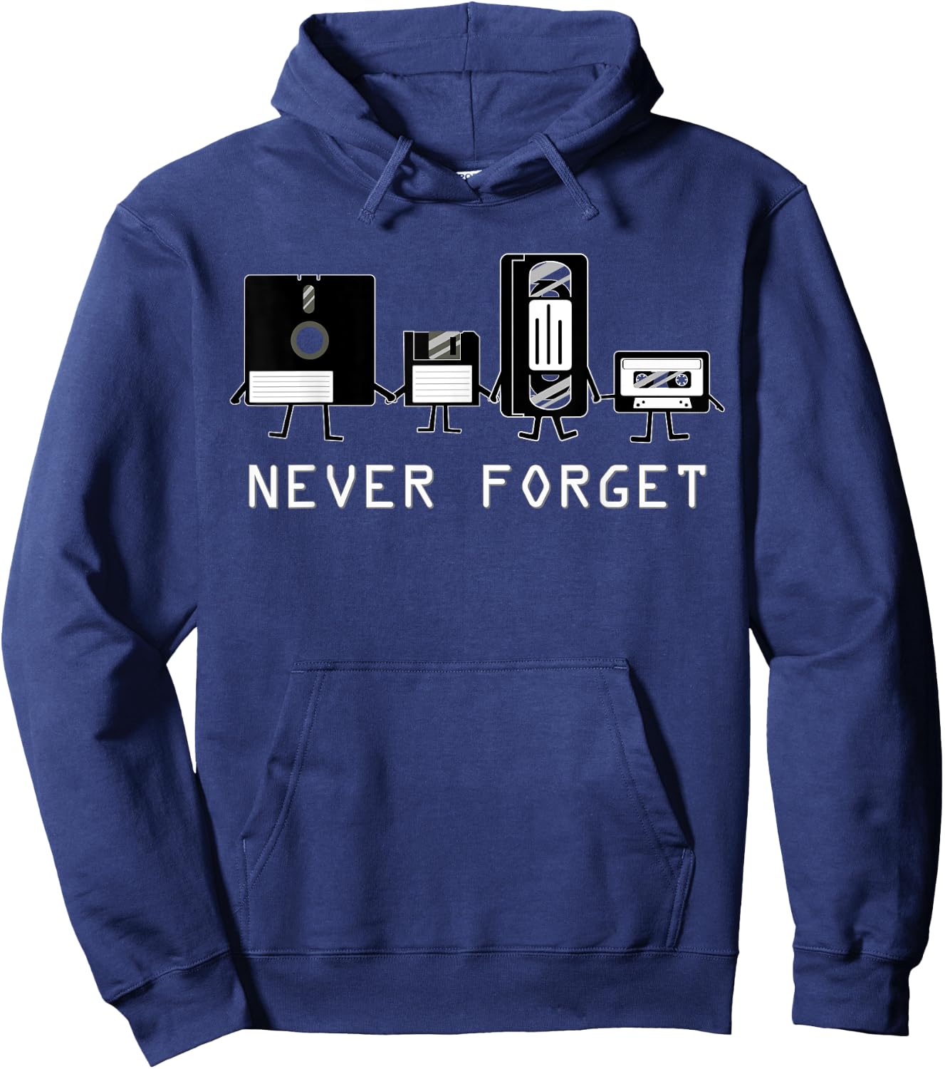Vintage never forget Cassette tape - VCR Tape Hoodie - Hoodie | Navy