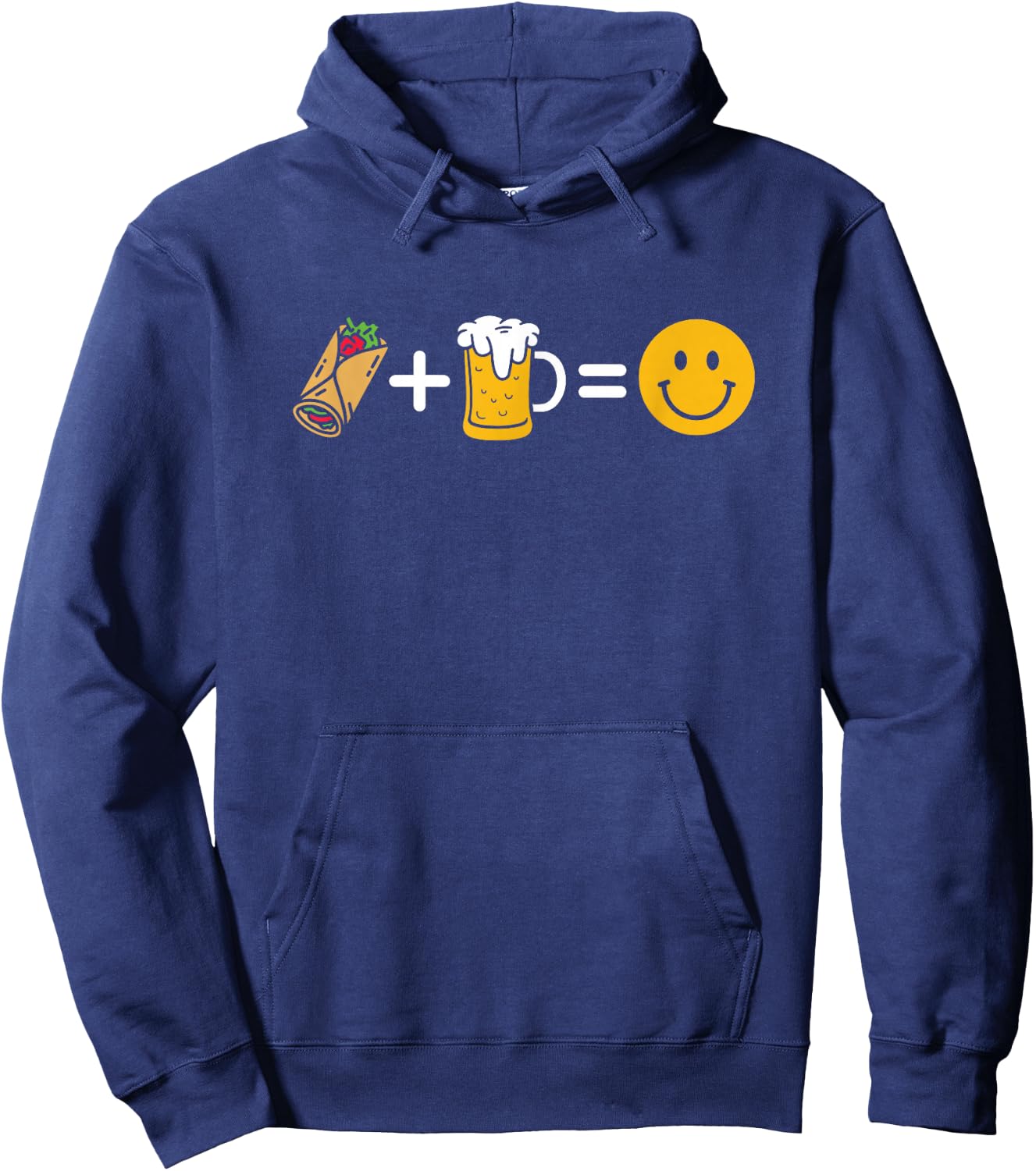 Burrito Beer Foodie - Mexican Food Burrito Hoodie - Hoodie | Navy