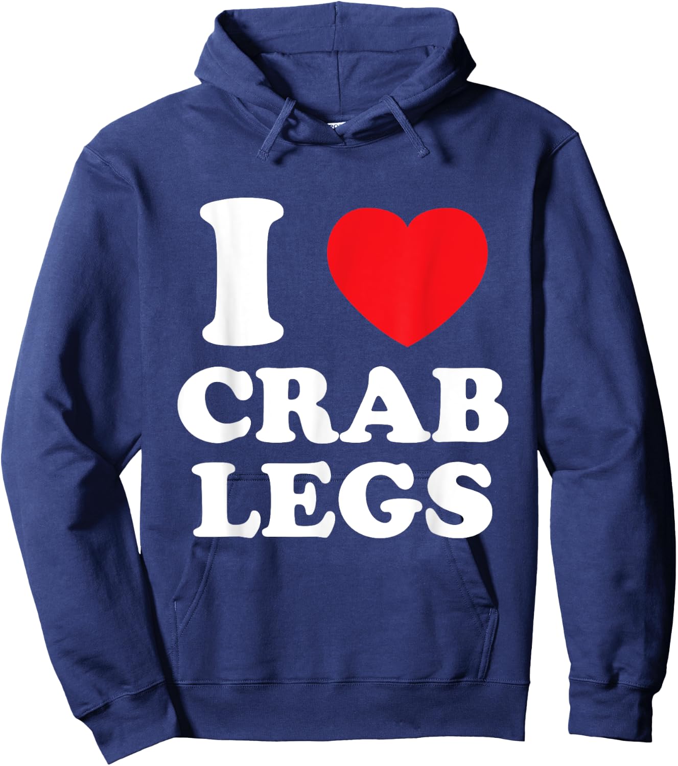 I Love Heart Crab Legs Hoodie - Hoodie | Navy