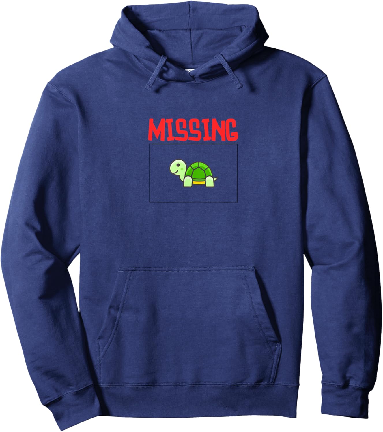 Missing Turtle Larry Cartoon Hoodie - Hoodie | Navy