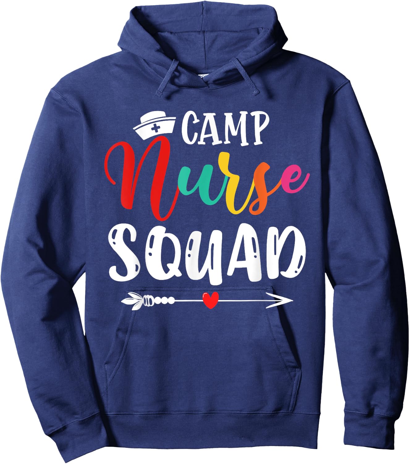 Cute Camp Nurse Squad Funny Nurses Matching Hoodie - Hoodie | Navy