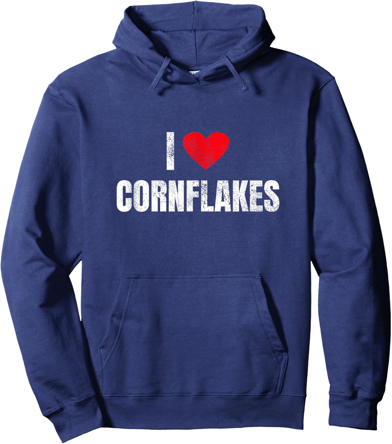 I Love Cornflakes Breakfast Riser Morning Group Hoodie - Hoodie | Navy