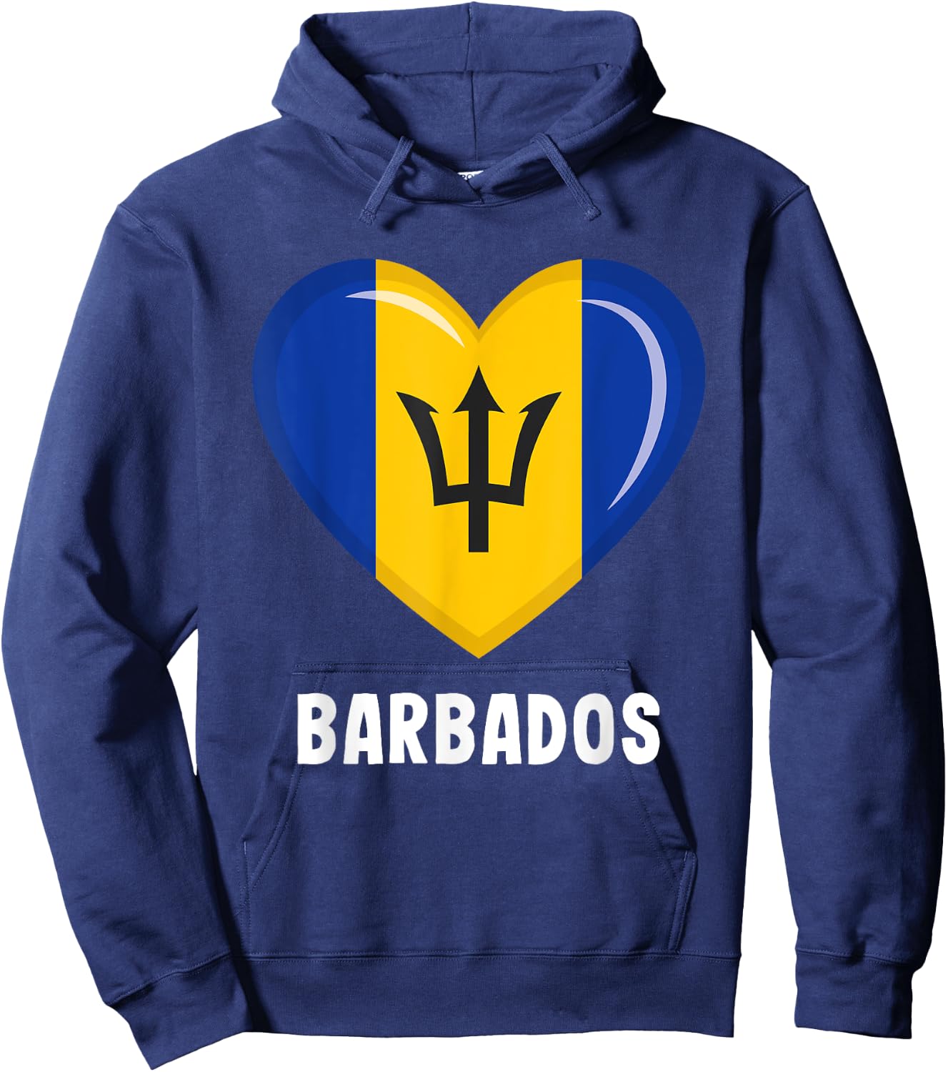 Barbados Flag Jersey | Barbadian Hoodie - Hoodie | Navy