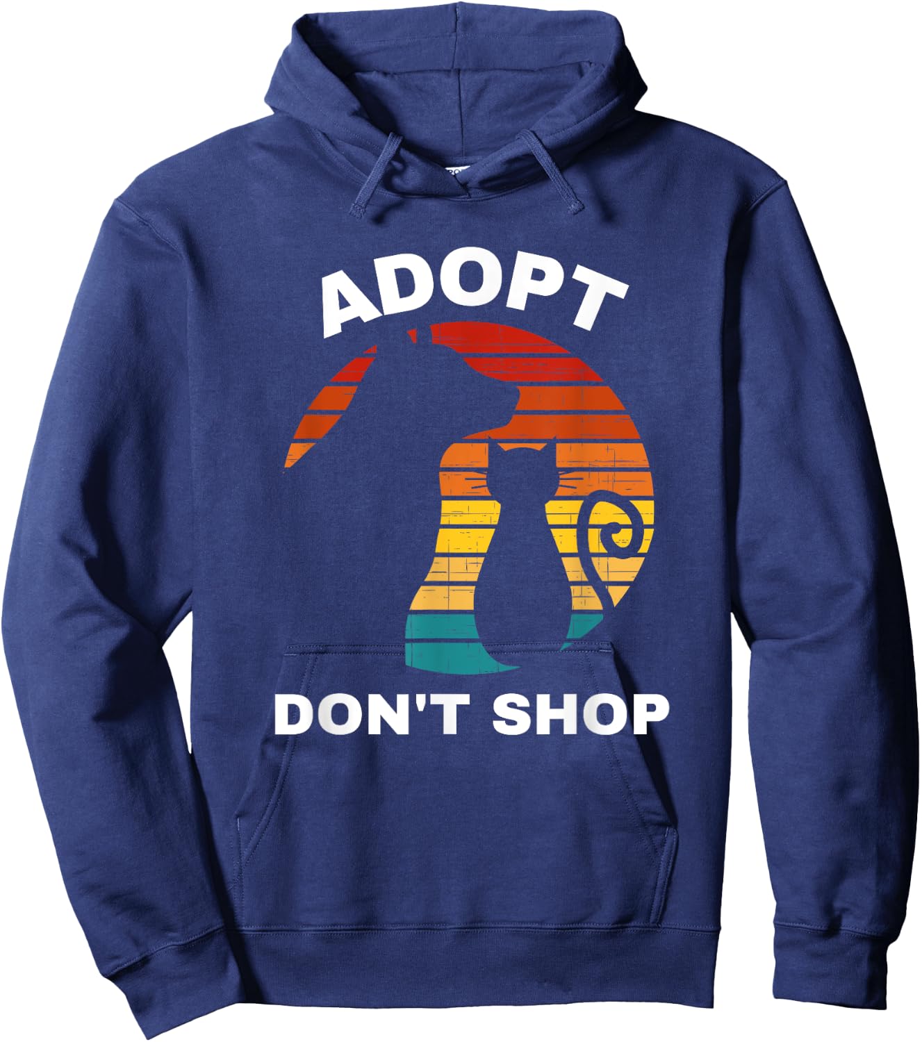 Adopt Don't Shop Gifts | Rescue Cats and Dogs Hoodie - Hoodie | Navy