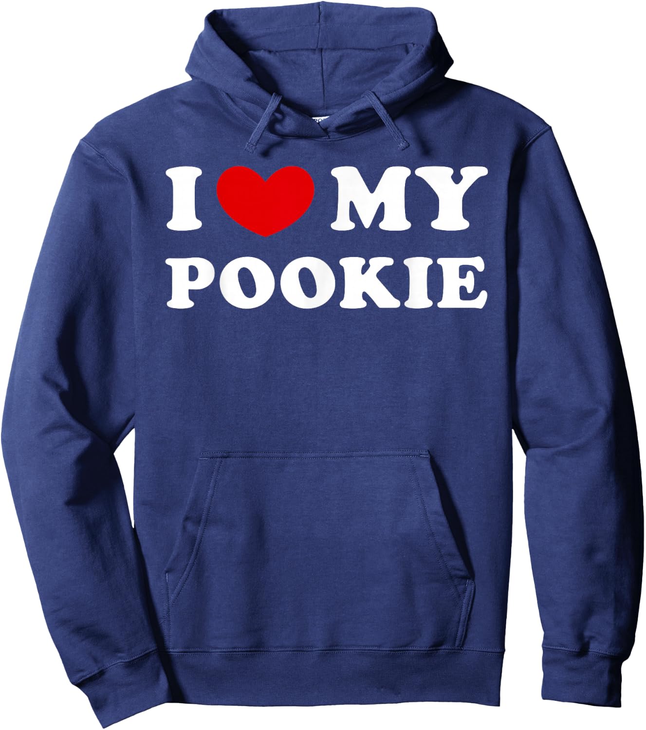 I Love My Pookie, I Heart My Pookie Hoodie - Hoodie | Navy